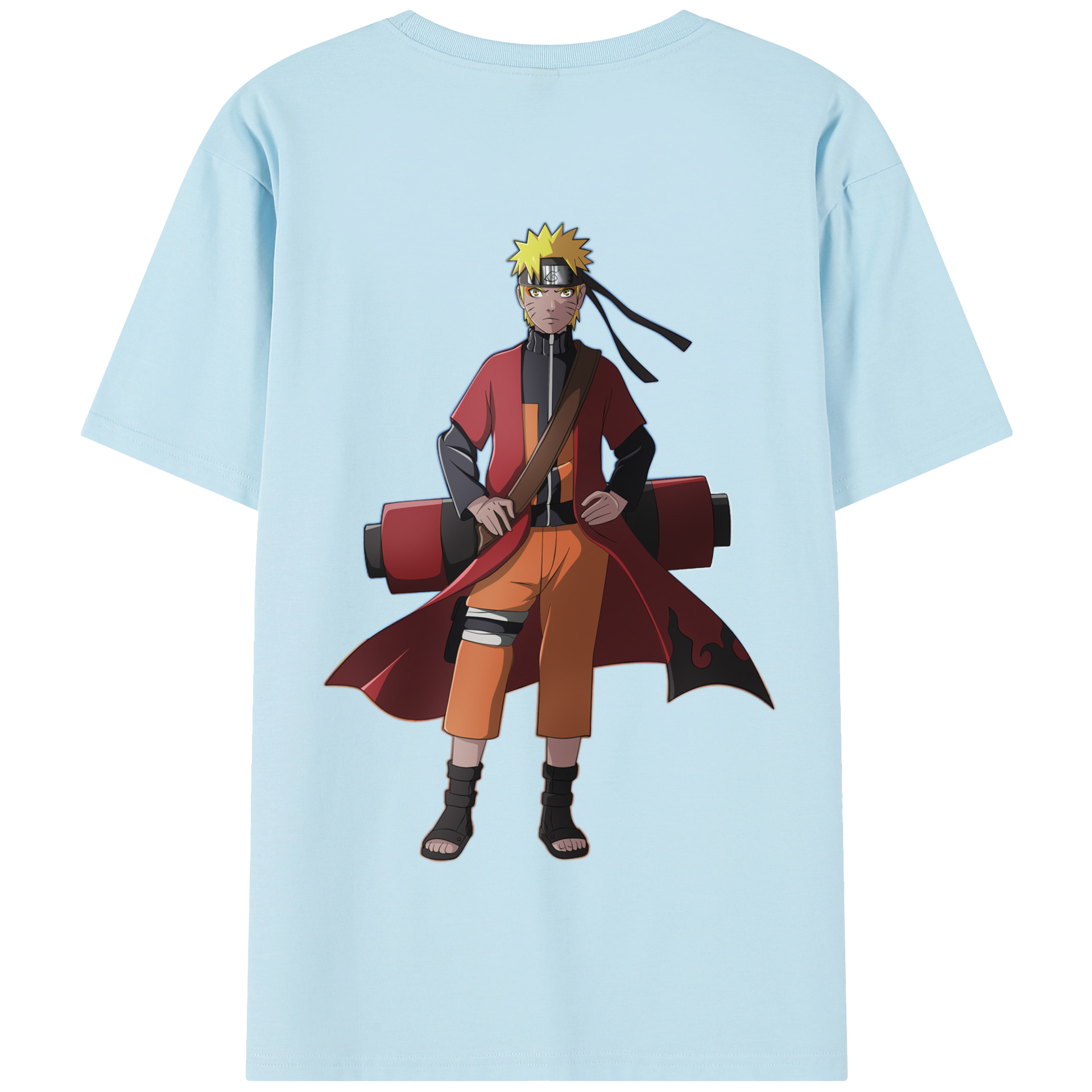 （画像用） NARUTO -ナルト- うずまき ナルト Uzumaki Naruto 綿100％半袖Tシャツ（背面プリント）